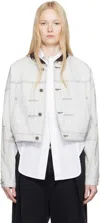 ADER ERROR WHITE 1601 TRUCKER DENIM JACKET