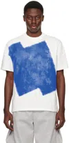 ADER ERROR WHITE & BLUE SIGNIFICANT PRINT T-SHIRT