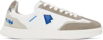 ADER ERROR WHITE & GRAY RAFF SNEAKERS
