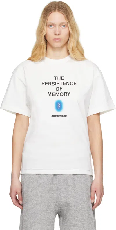 Ader Error White Blue Net Product. 49 T-shirt In Off White