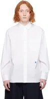 ADER ERROR WHITE SIGNIFICANT BUTTON LONG SLEEVE SHIRT