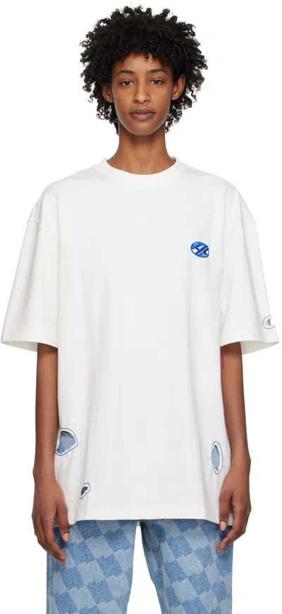 Ader Error White Cutout T-shirt