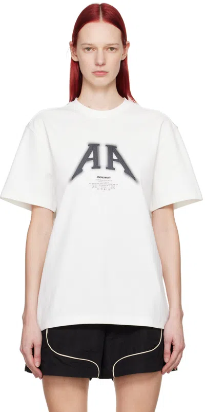 Ader Error White Nolc T-shirt In Off White