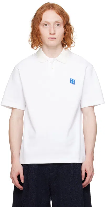 Ader Error White Patch Polo In Off White