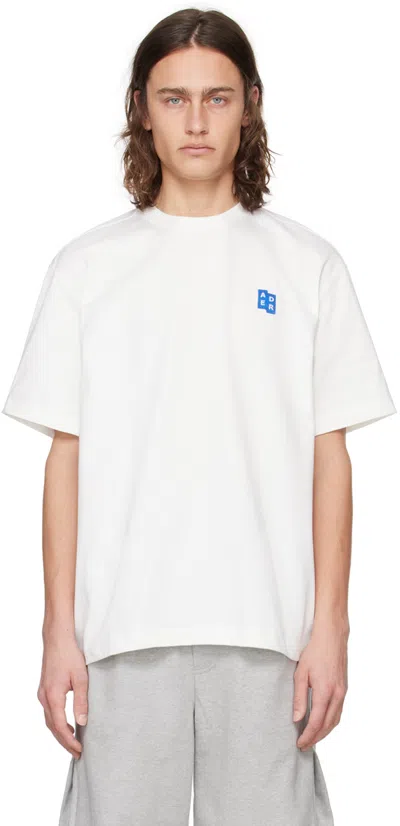 Ader Error White Patch T-shirt In Off White