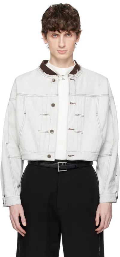 ADER ERROR WHITE PRODUCT. 21 DENIM JACKET