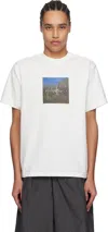 Ader Error Round Neck Short Sleeve T-shirt In Off White