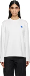 Ader Error White Sig; Trs Tag 01 Long Sleeve T-shirt In Off White