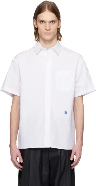 Ader Error White Sig; Trs Tag Half Sleeve 01 Shirt
