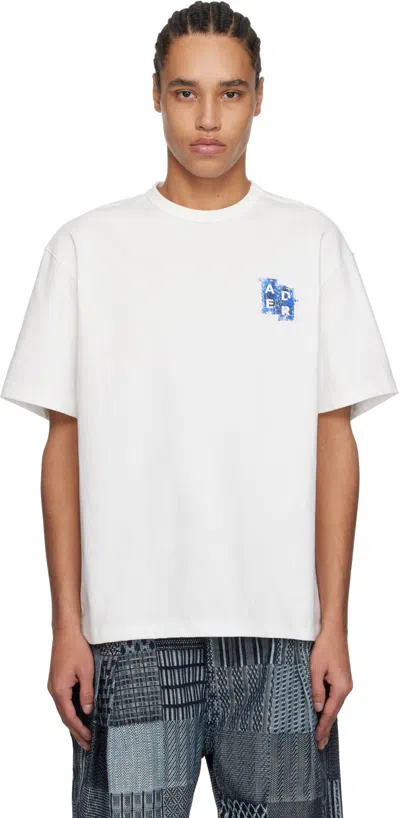 Ader Error White Significant Trs Tag 06 T-shirt In Off White