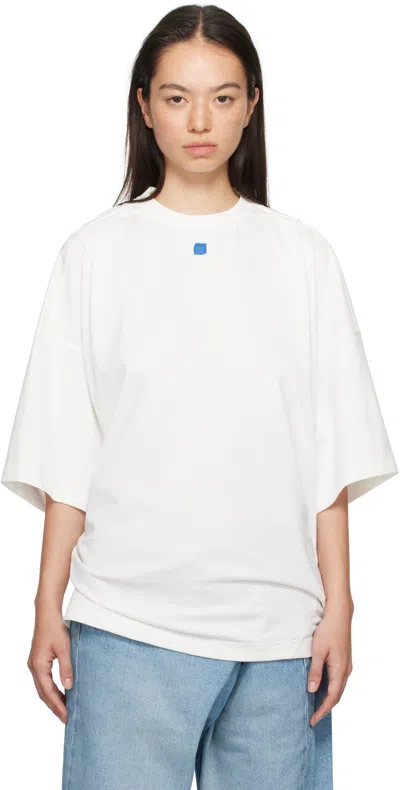 Ader Error White Tetraight Product. 46 T-shirt In Off White