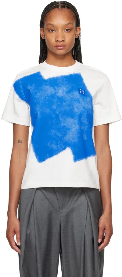 Ader Error White Trs Tag T-shirt In Off White