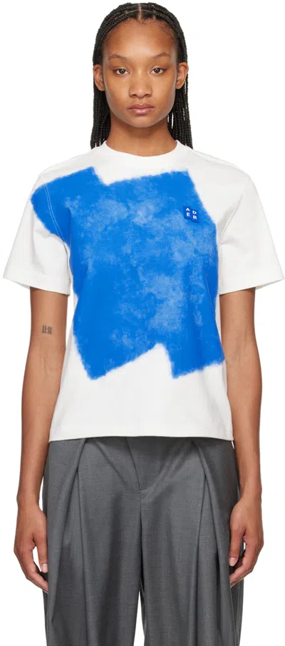 Ader Error White Trs Tag T-shirt In Off White | ModeSens