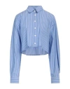 Ader Error Woman Shirt Blue Size 2 Cotton In Blue