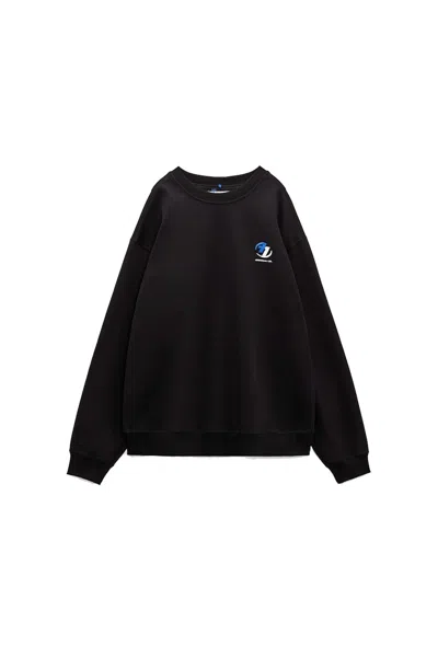 Pre-owned Ader Error Women's  X Zara Oversized Sweatshirt In Black