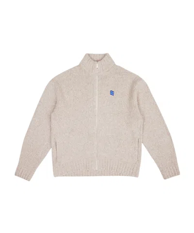 Ader Error Wool Logo Patch Knitted Sweater In Nude
