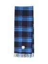 Ader Error Wool Scarf With Statement Logo Aesthetic In Blue