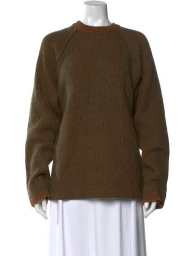 Pre-owned Ader Error Wool Striped Sweater In Green
