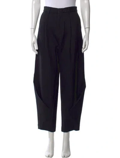 Pre-owned Ader Error Wool Wide Leg Pants In Black