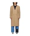 Ader Error Y-neck Button Coat In Nude
