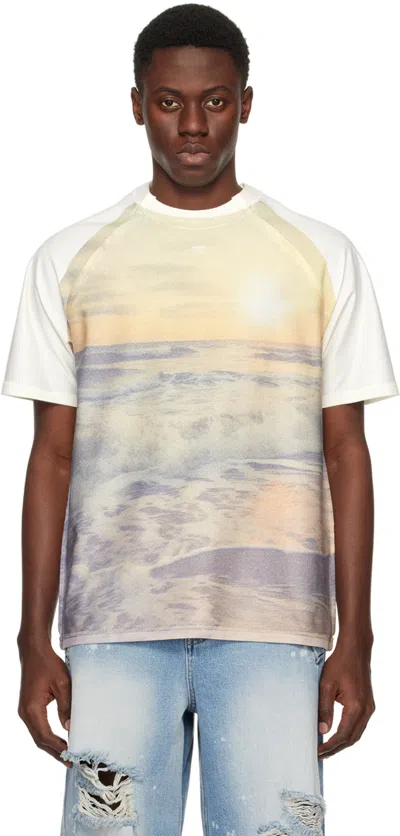 Ader Error Yellow & Off-white Print T-shirt