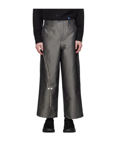Ader Error Zip Belt Loop Casual Pants In Black