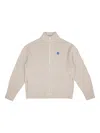 Ader Error Zip-up Ribbed Cardigan In Neutral