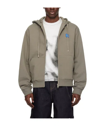 Ader Error Zipper Casual Jacket In Gray