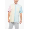 Adererror Ader Error Button-down Cotton Shirt With Color Block Men's Motif