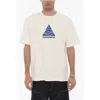 Adererror Ader Error Solid Color Crew-neck T-shirt With Contrasting Men's Logo