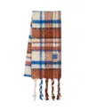Adererror Check Scarf - Ader Error - Wool - Ivory In Beige