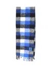 Adererror Collection Of Textured Scarves With Intricate Weaves In Blue
