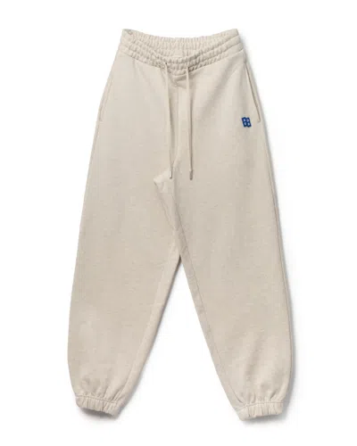 Adererror Mid-rise Oatmeal Trousers With Signature Logo Patch