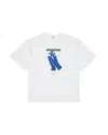 Adererror Semi-oversized T-shirt With Artistic Handwork Print In White