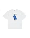 Adererror Semi-oversized T-shirt With Artistic Handwork Print In White