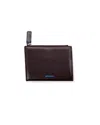 Adererror Slanted Brown Leather Wallet In Brown