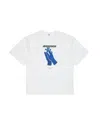 Adererror Semi-oversized T-shirt With Artistic Handwork Print In White