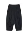 Adererror Ankle-length Balloon Pants With Signature Zigzag Stitch In Black