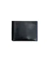 Adererror Voluminous Black Cow Leather Half-fold Wallet In Black
