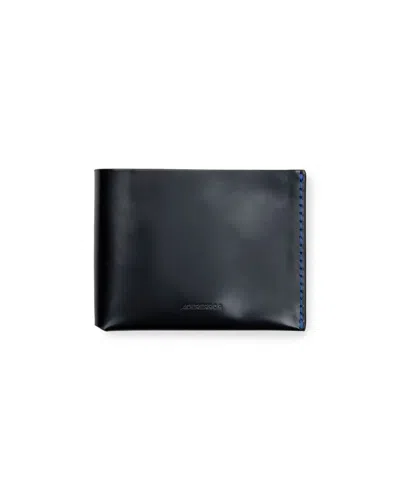 Adererror Voluminous Black Cow Leather Half-fold Wallet