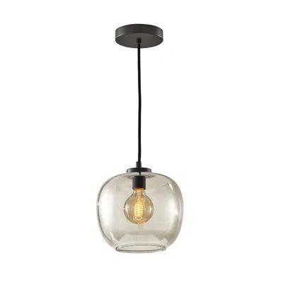 Adesso 1 - Light Single Globe Pendant In Black