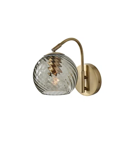 Adesso 10" Camden Wall Lamp In Antique-like Brass