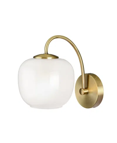 Adesso 10.5 Magnolia Wall Lamp In Antique-like Brass
