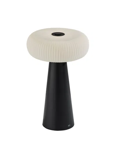 Adesso 11.25" Plastic Ozzie Led Cordles Table Lamp In Black