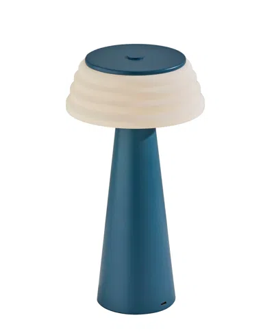 Adesso 12.5" Plastic Jacky Cordless Led Table Lamp In Blue