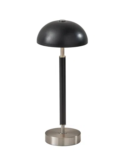 Adesso 14.6" Wood Ronny Cordless Led Table Lamp In Black