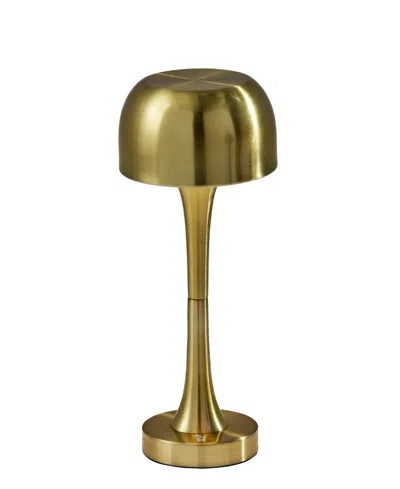 Adesso 15" Metal Jimmy Led Cordless Table Lamp In Gold