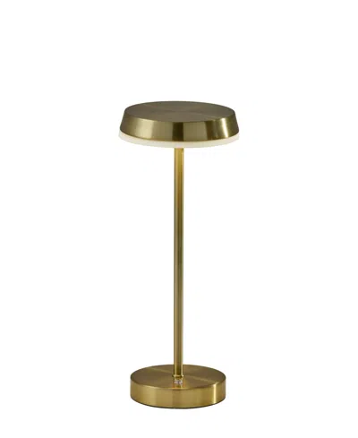 Adesso 15" Metal Tommy Led Cordless Table Lamp In Gold