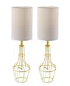 Adesso 18.75" Stella Set Of 2 Table Lamps In Antique-like Brass