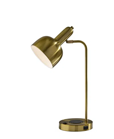 Adesso 19" Metal Rico Supercharger Desk Lamp In Gold